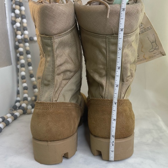 Steel Toe Military Combat Boots Tan Men Size 9.5 - Picture 11 of 11